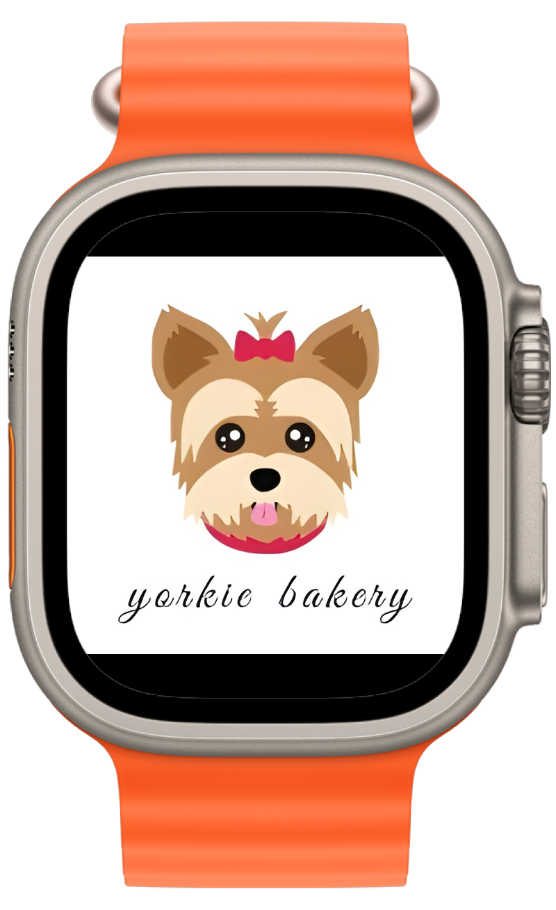 Yorkie Bakery App preview on iWatch